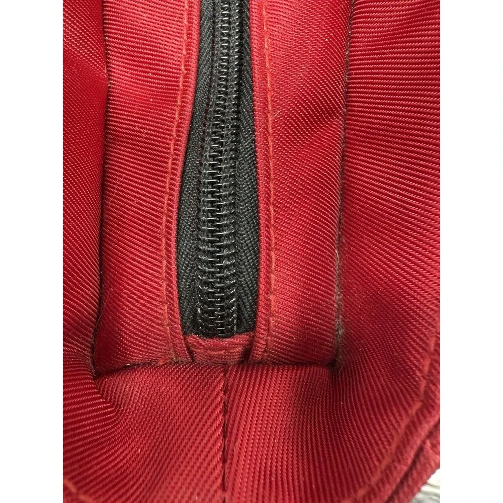 Ralph Lauren Red Polo Sport Zipper Shoulder Bag Tote Spell out 90s Red VTG Flaws